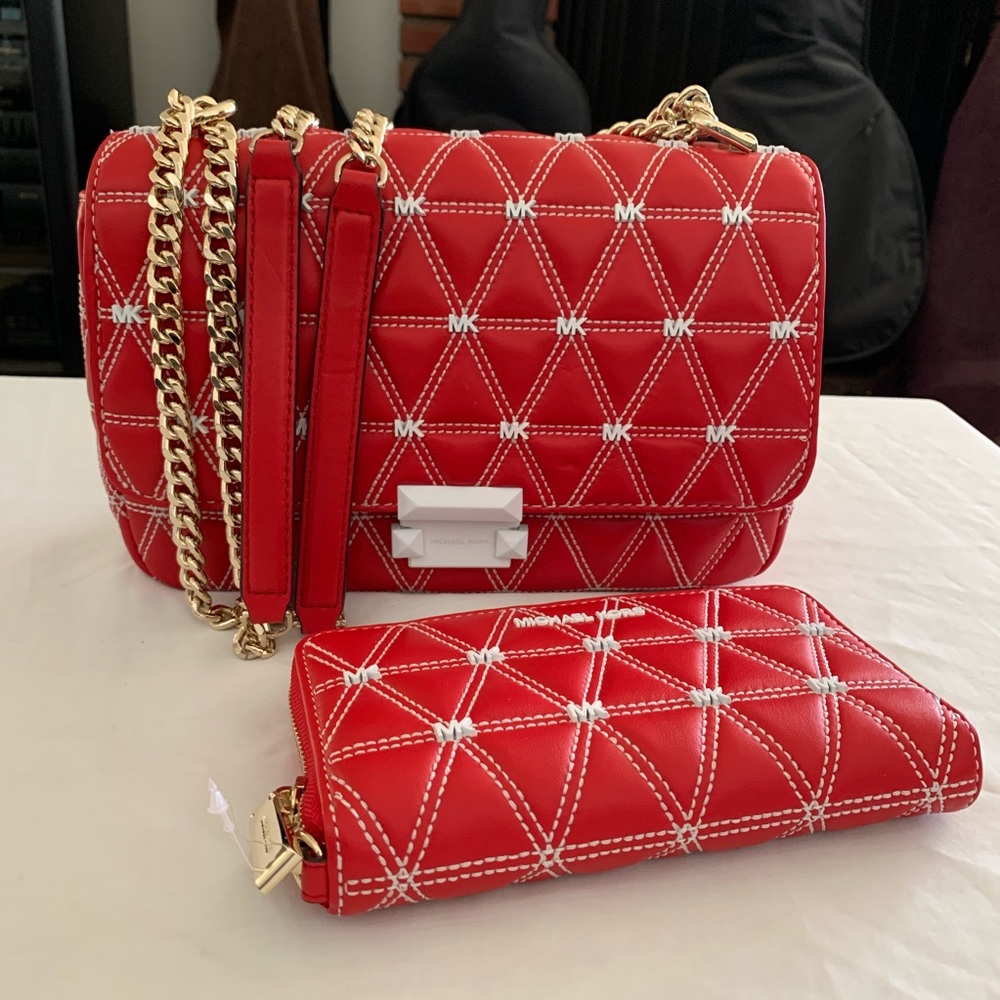 Michael Kors Sloan Quilted Shoulder Bag & Wallet